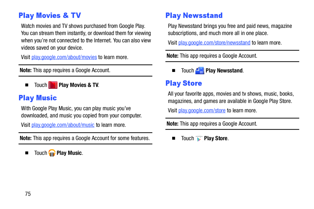 Play Movies & TV Play Newsstand