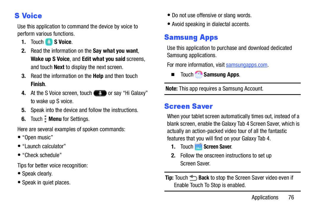 S Voice Samsung Apps