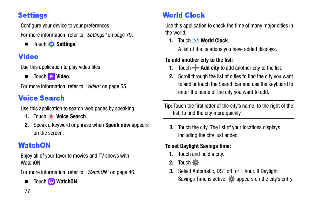 Settings Voice Search