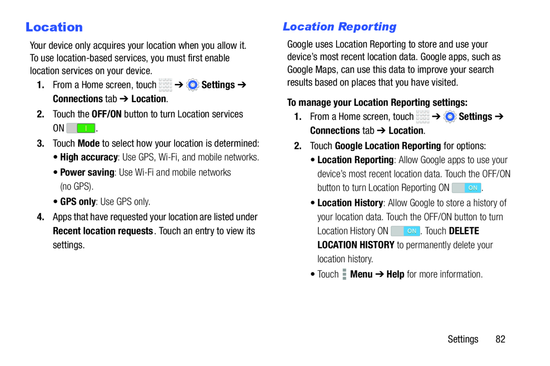 Location Galaxy Tab 4 8.0 Wi-Fi