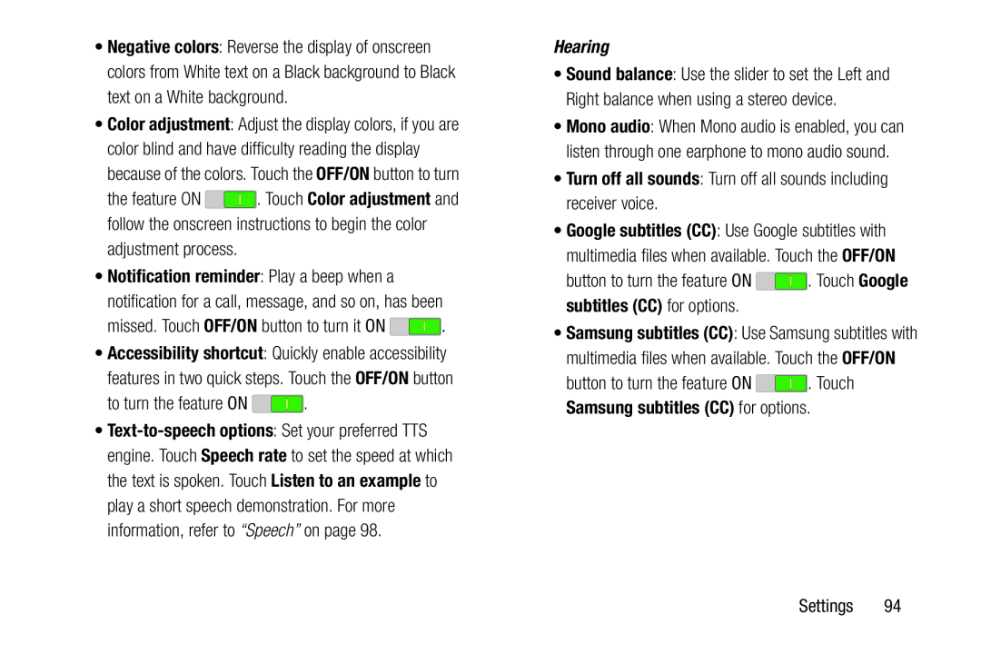 Google subtitles (CC) Galaxy Tab 4 8.0 Wi-Fi