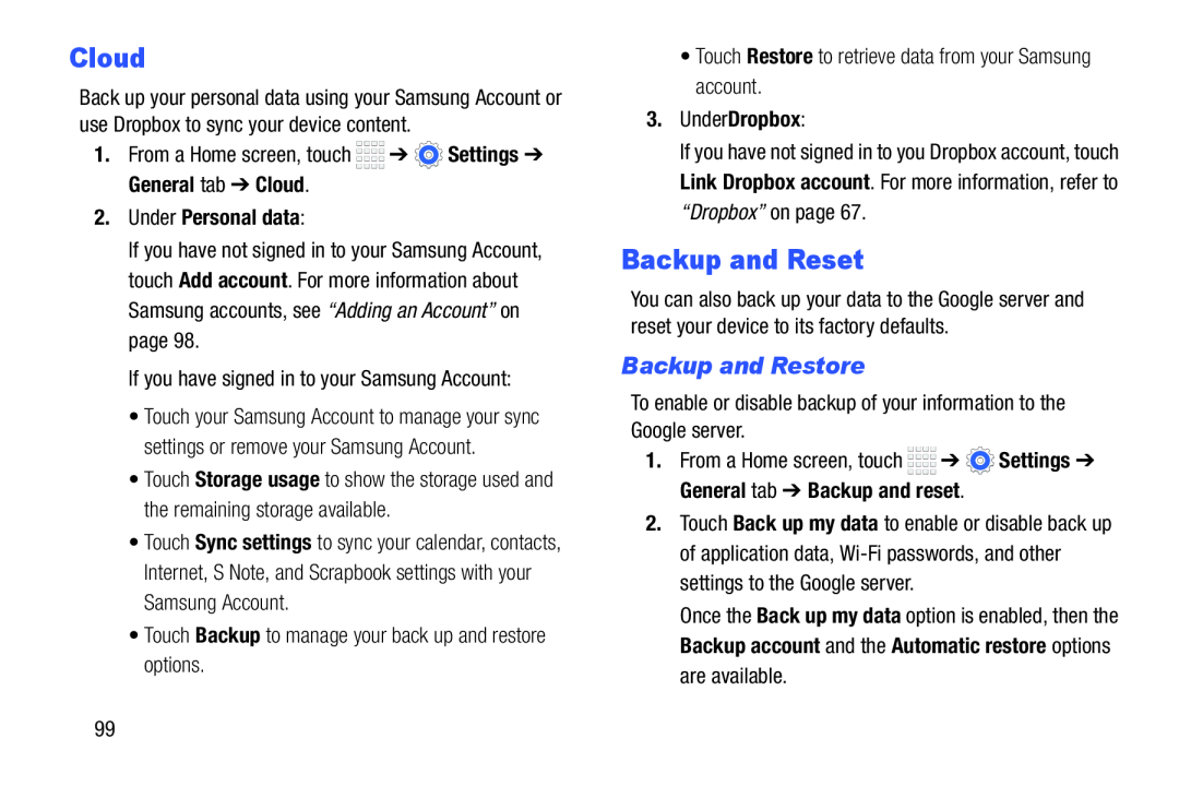 Backup and Restore Cloud