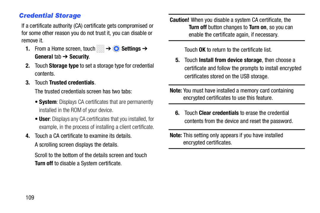 Credential Storage