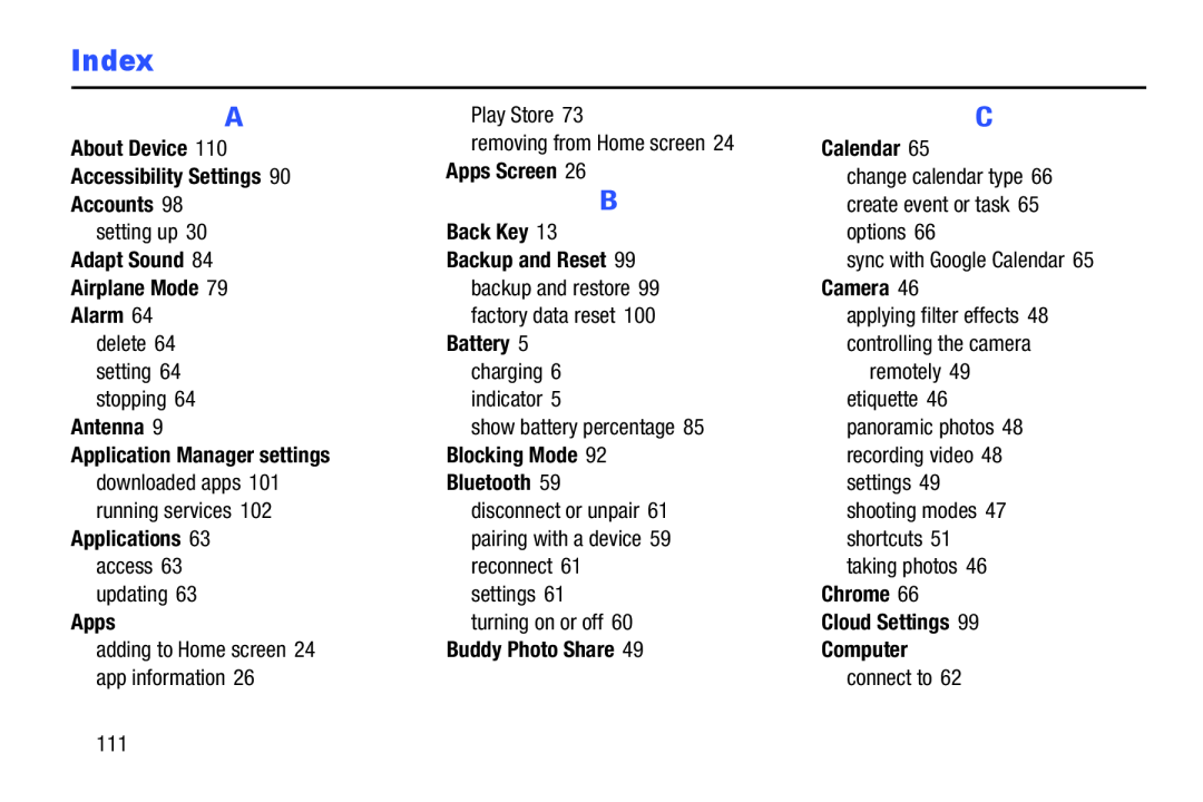 Index Galaxy Tab 4 7.0 Wi-Fi