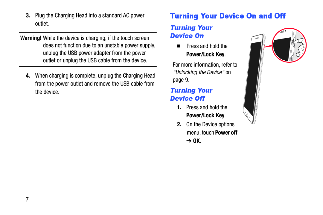 Turning Your Device On