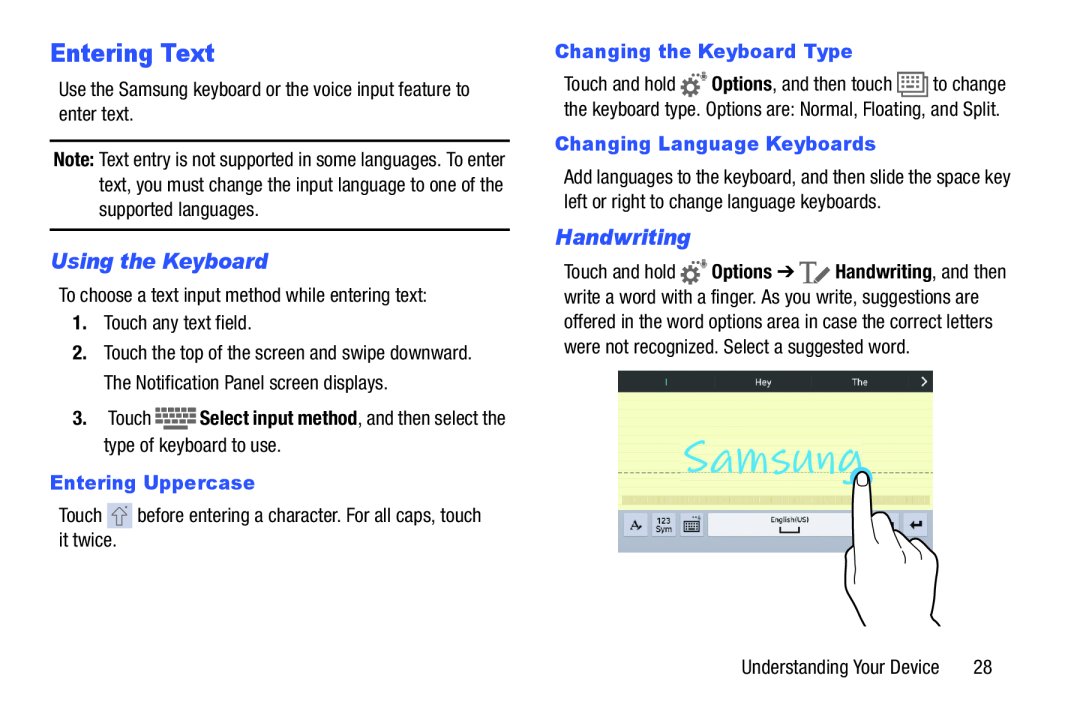 Handwriting Galaxy Tab 4 7.0 Wi-Fi