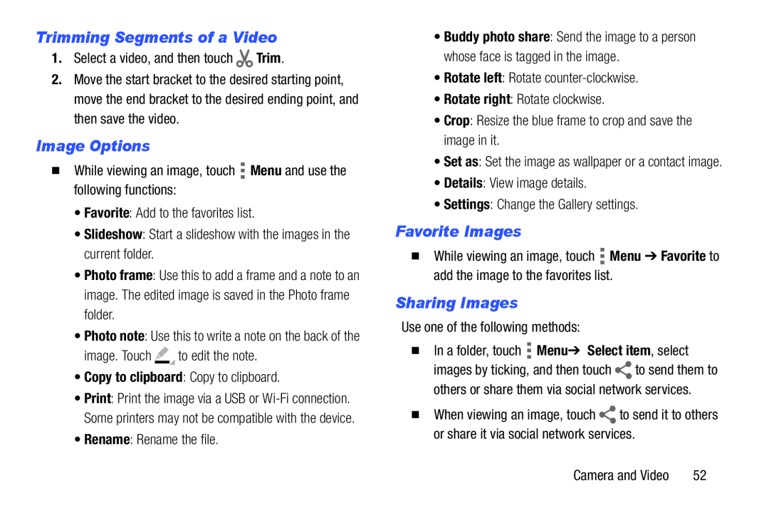 Trimming Segments of a Video Image Options