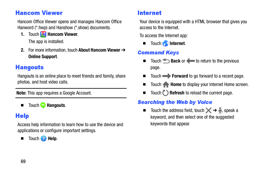 Searching the Web by Voice Hancom Viewer