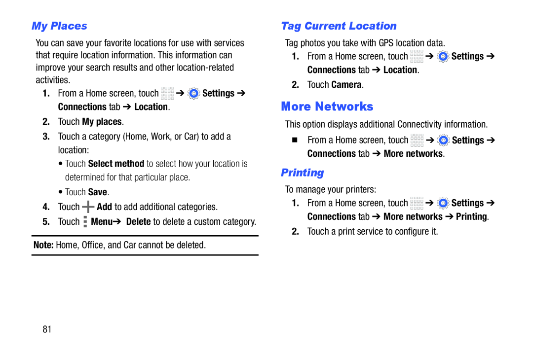 Tag Current Location Galaxy Tab 4 7.0 Wi-Fi