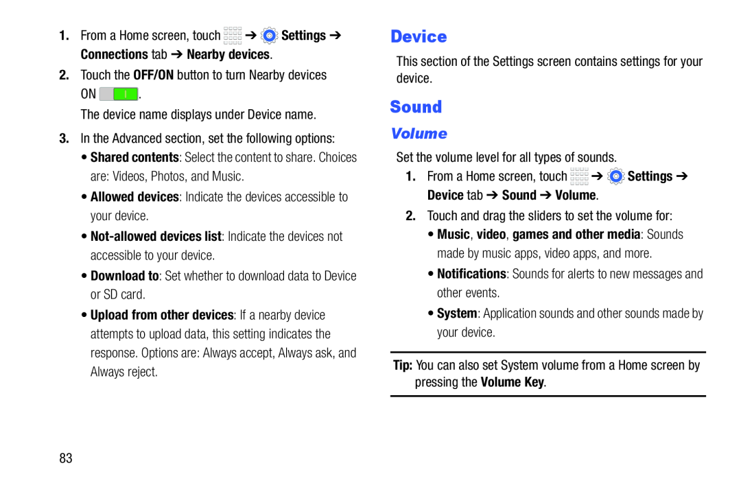 Device Galaxy Tab 4 7.0 Wi-Fi