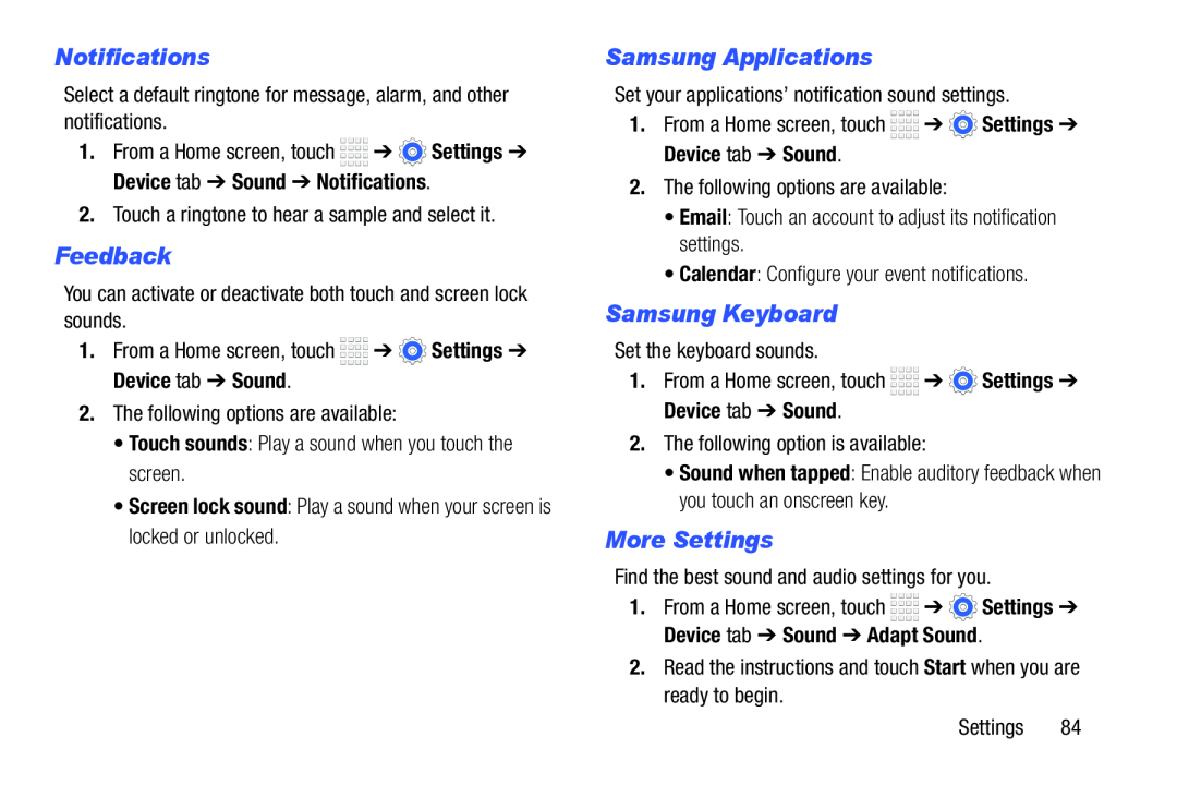 More Settings Galaxy Tab 4 7.0 Wi-Fi