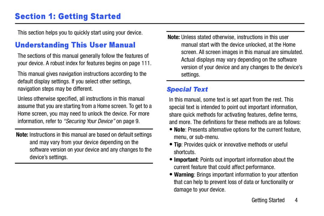 Understanding This User Manual Galaxy Tab 4 7.0 Wi-Fi