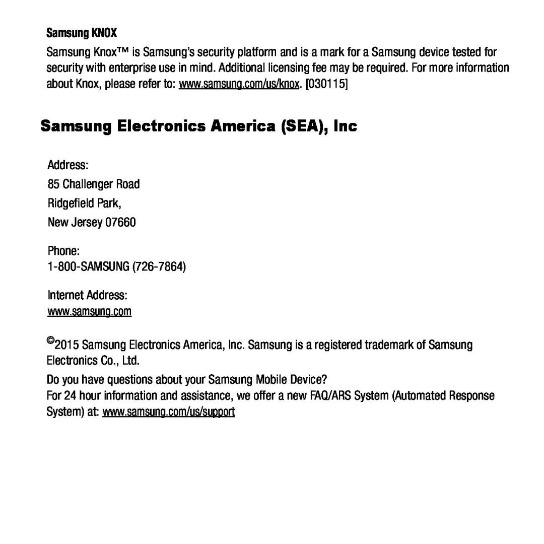 Samsung Electronics America (SEA), Inc Galaxy Tab 4 10.1 AT&T