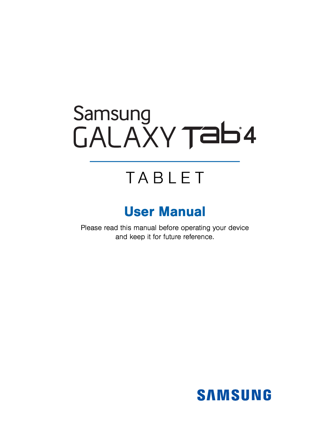 and keep it for future reference Galaxy Tab 4 10.1 AT&T