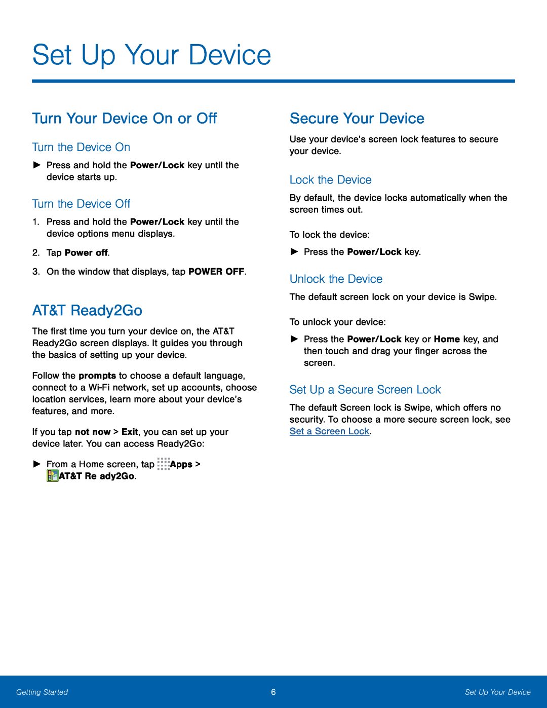 Turn Your Device On or Off Galaxy Tab 4 10.1 AT&T