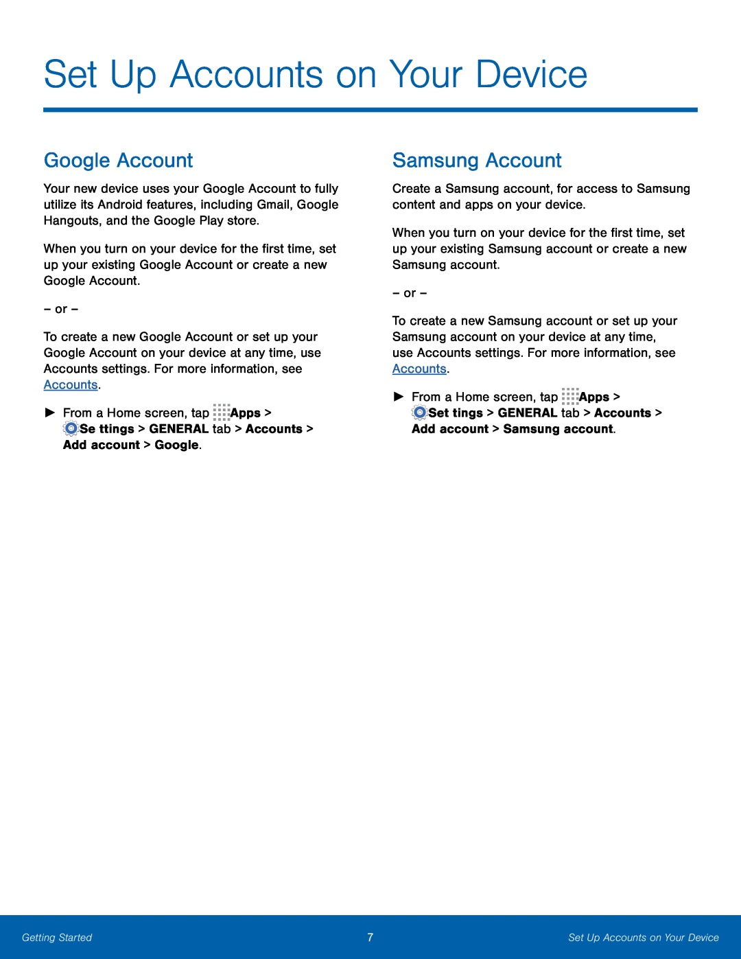 Google Account Samsung Account