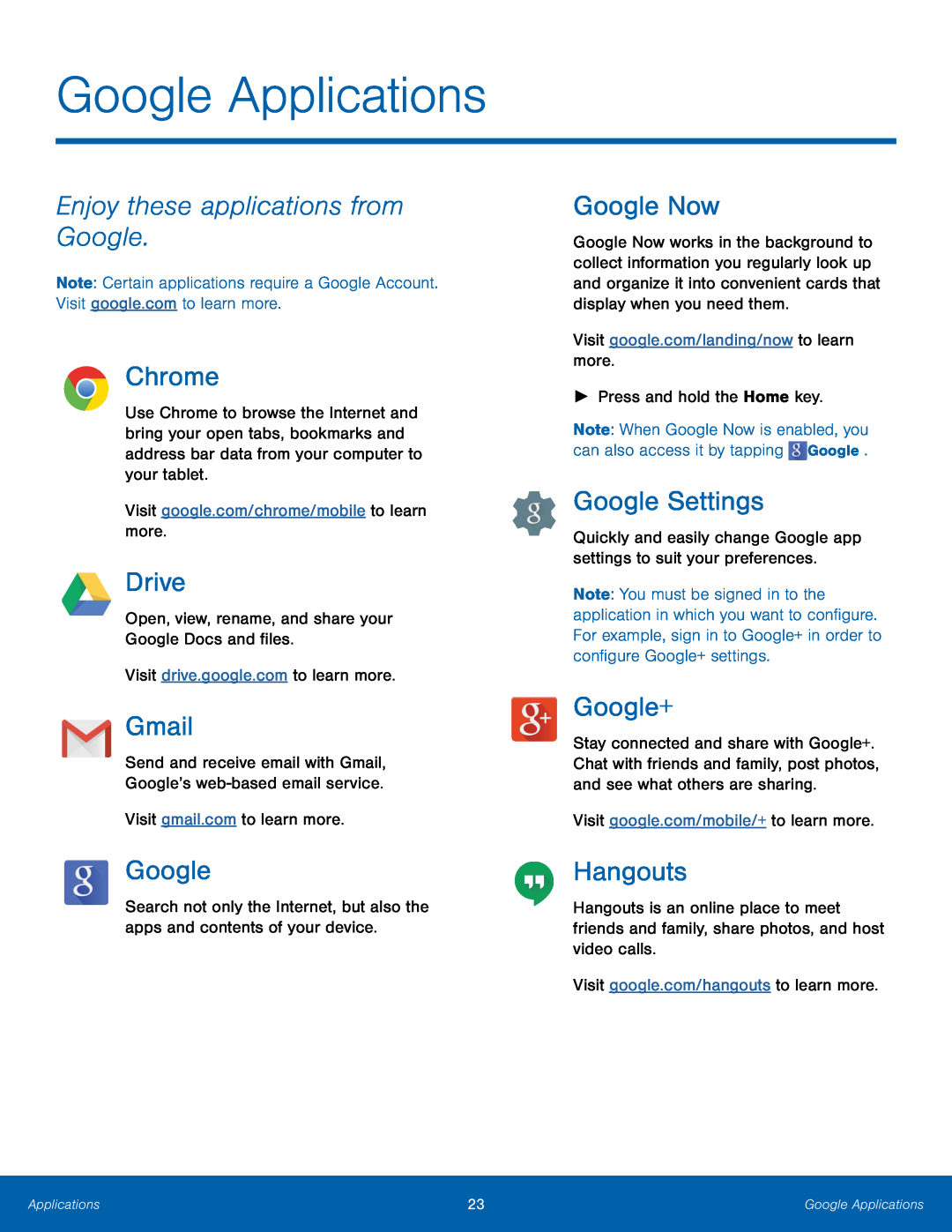 Enjoy these applications from Google Chrome