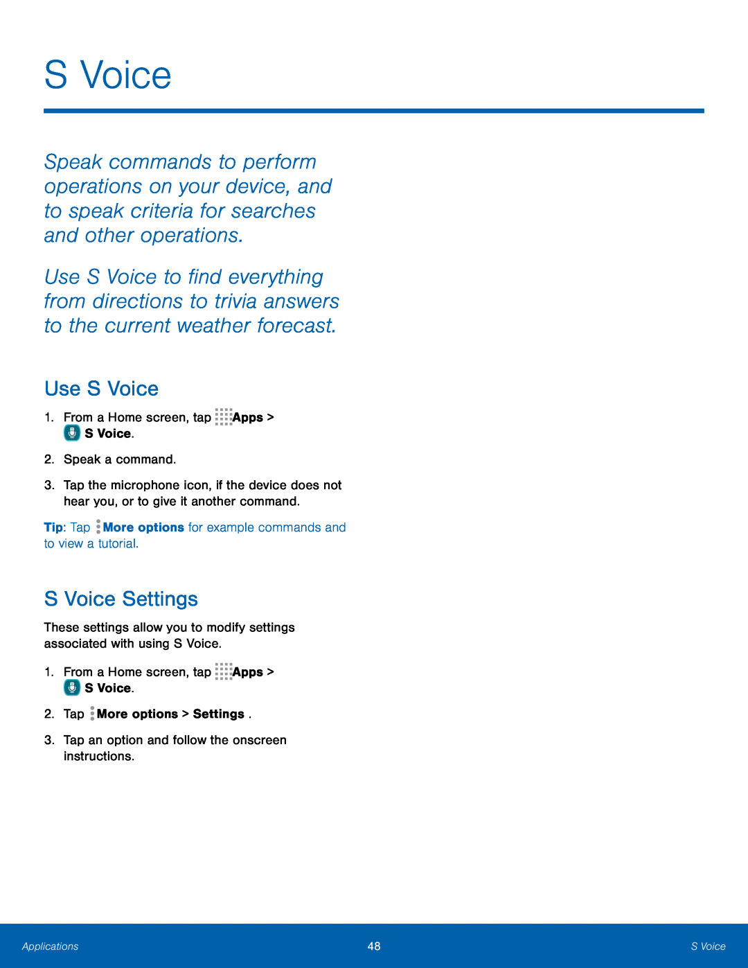 S Voice Settings Galaxy Tab 4 10.1 AT&T