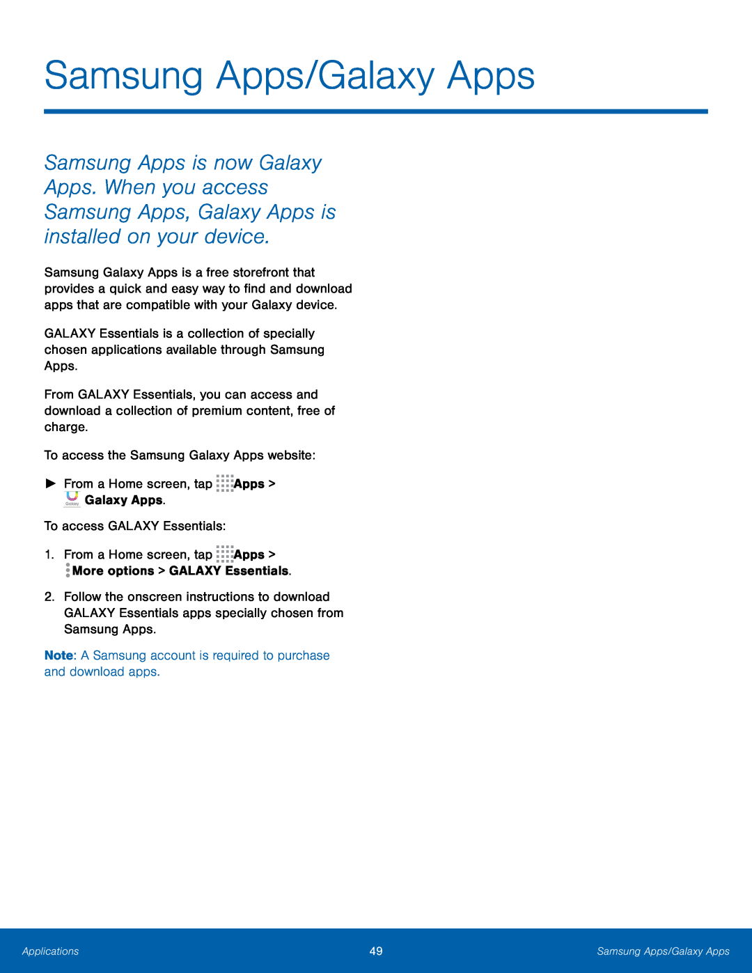 To access the Samsung Galaxy Apps website: Galaxy Tab 4 10.1 AT&T