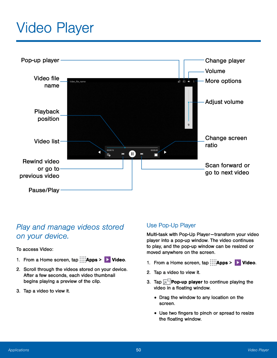 Video file name Galaxy Tab 4 10.1 AT&T