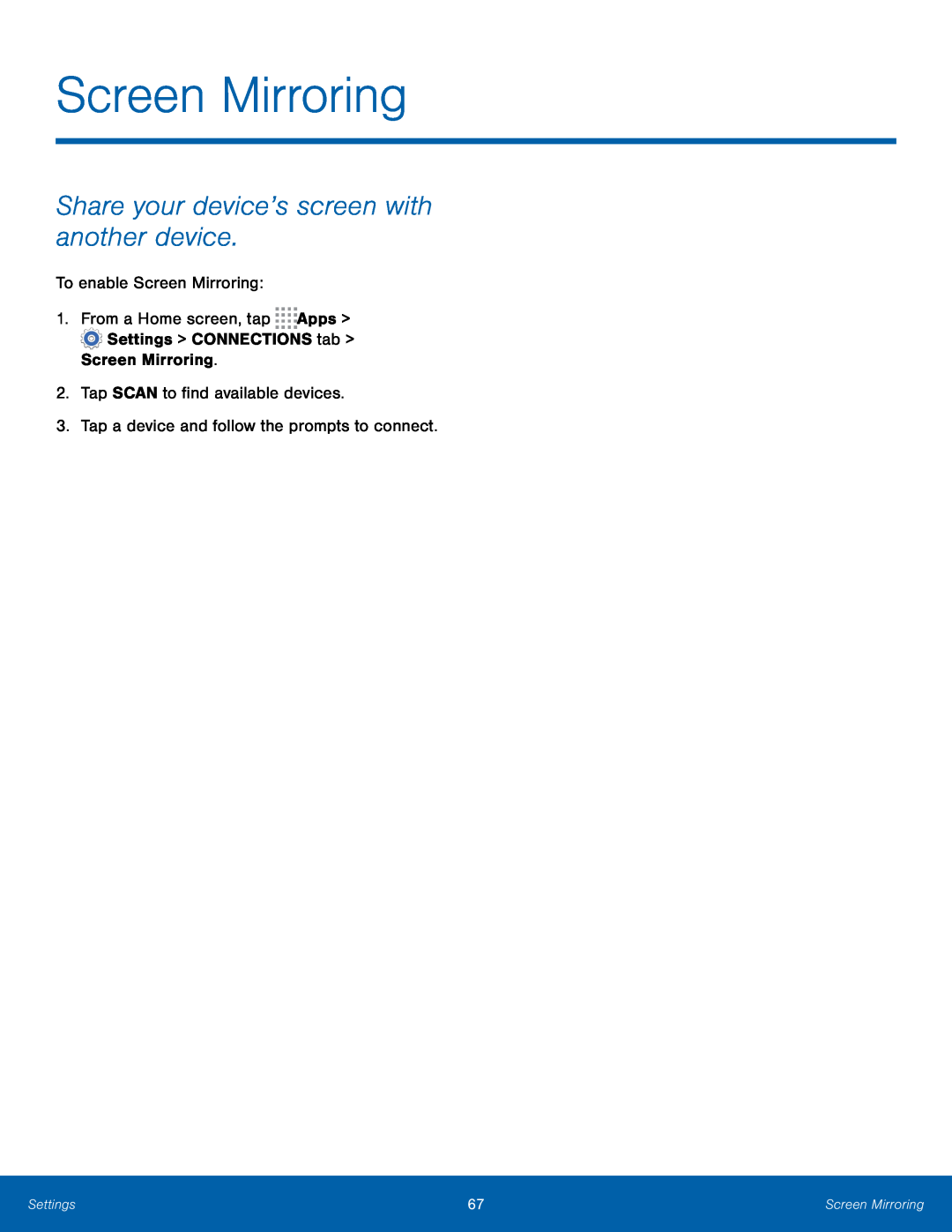 Screen Mirroring Galaxy Tab 4 10.1 AT&T