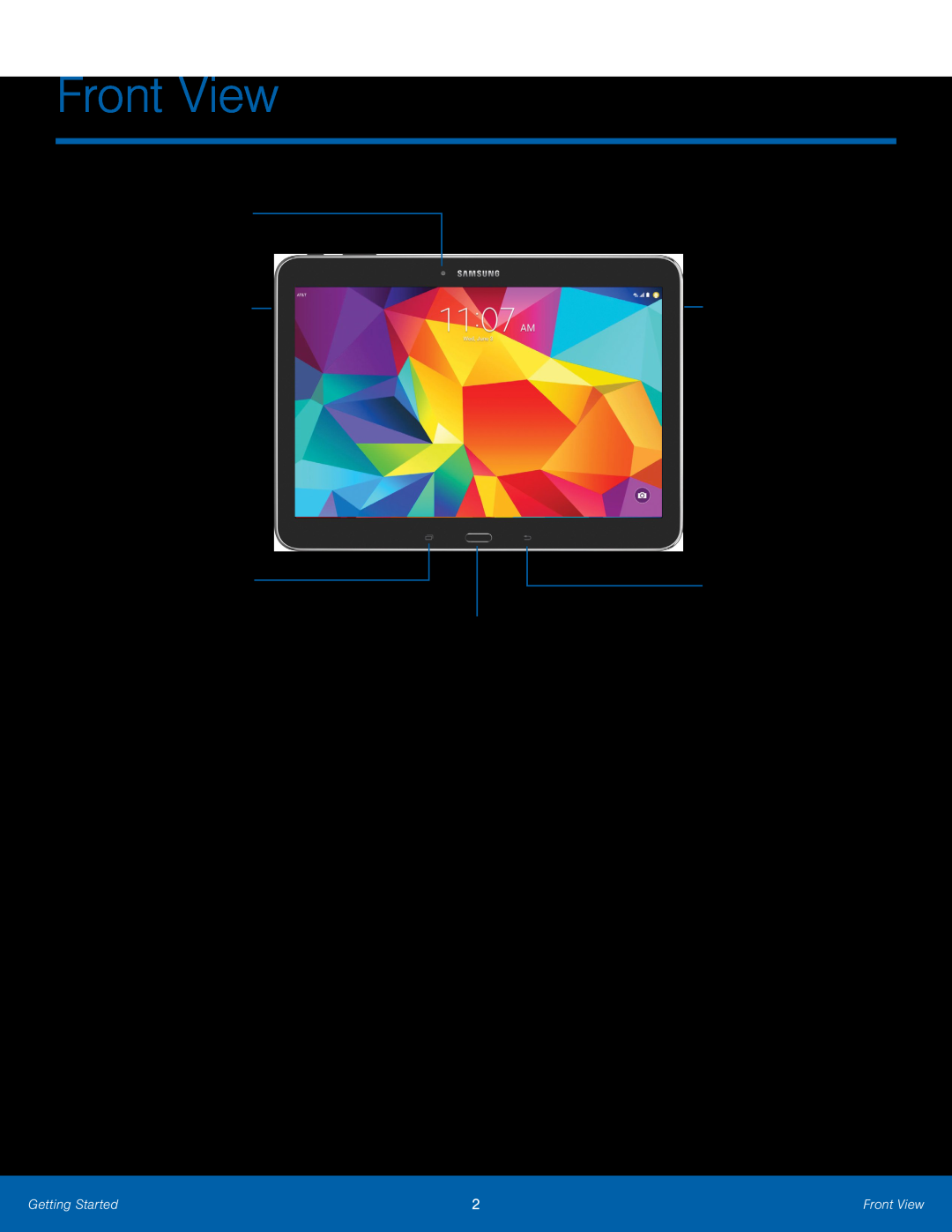 Front camera Galaxy Tab 4 10.1 AT&T