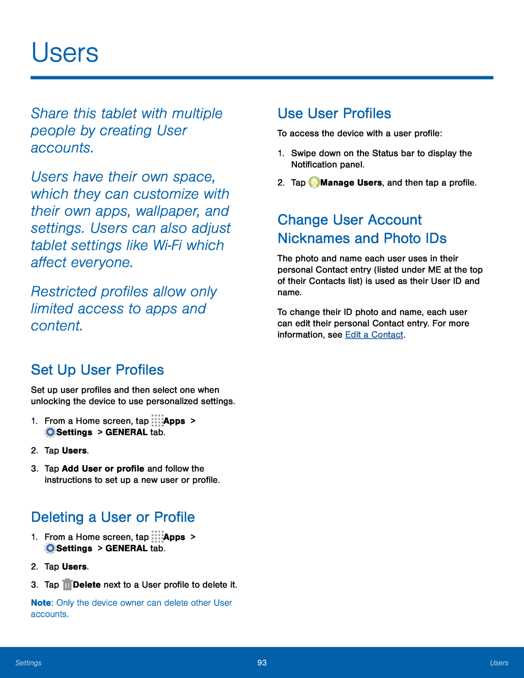 Users Galaxy Tab 4 10.1 AT&T