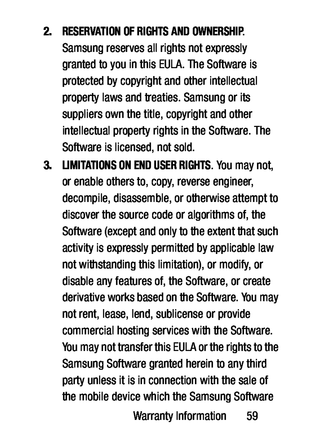 RESERVATION OF RIGHTS AND OWNERSHIP Galaxy Tab 4 10.1 Verizon