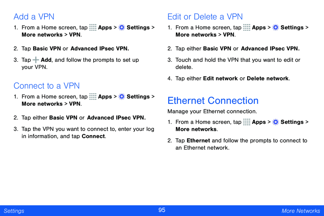 Connect to a VPN Galaxy Tab 4 10.1 Verizon