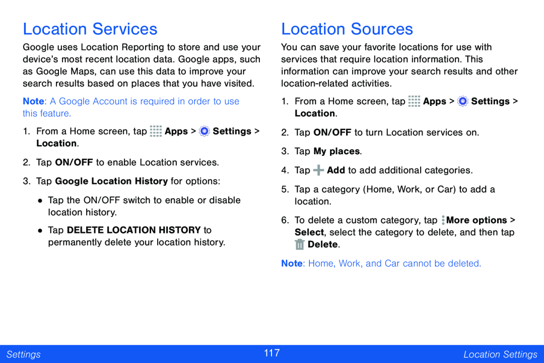 Location Sources Galaxy Tab 4 10.1 Verizon