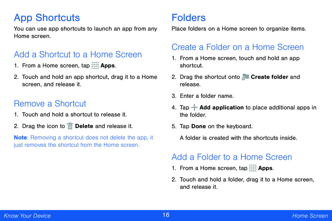 Remove a Shortcut Galaxy Tab 4 10.1 Verizon