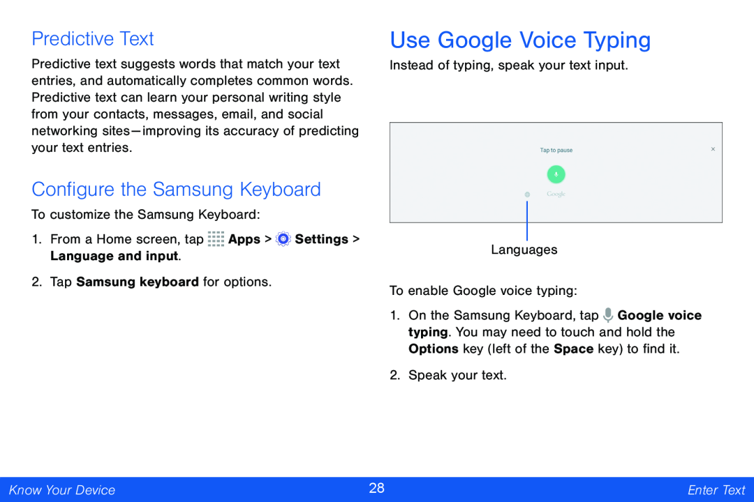 Use Google Voice Typing Galaxy Tab 4 10.1 Verizon