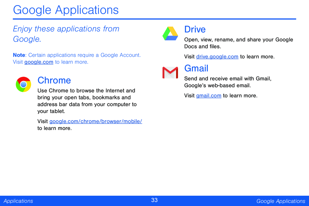 Enjoy these applications from Google Chrome