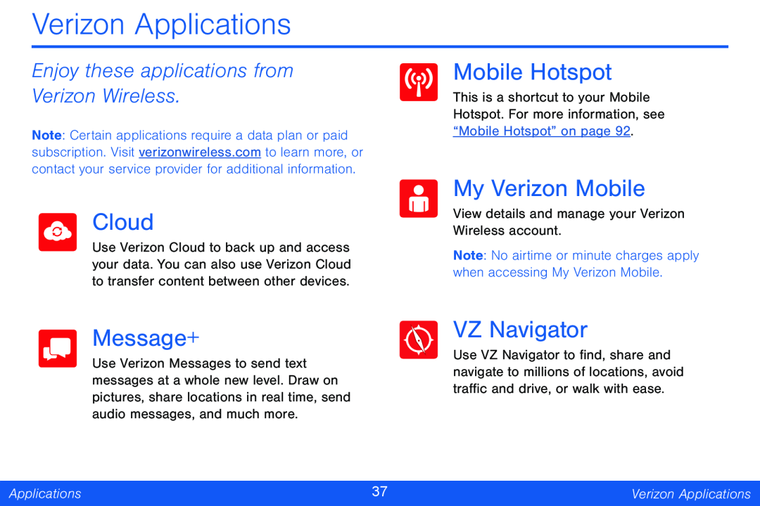 Enjoy these applications from Verizon Wireless Galaxy Tab 4 10.1 Verizon