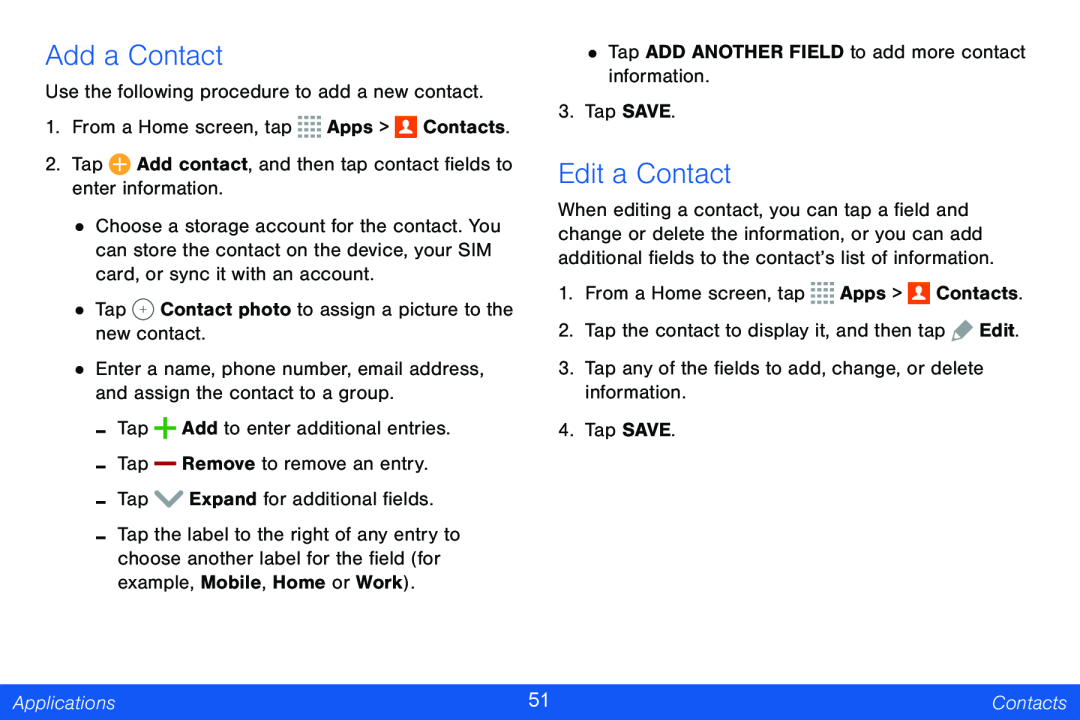 Edit a Contact Galaxy Tab 4 10.1 Verizon