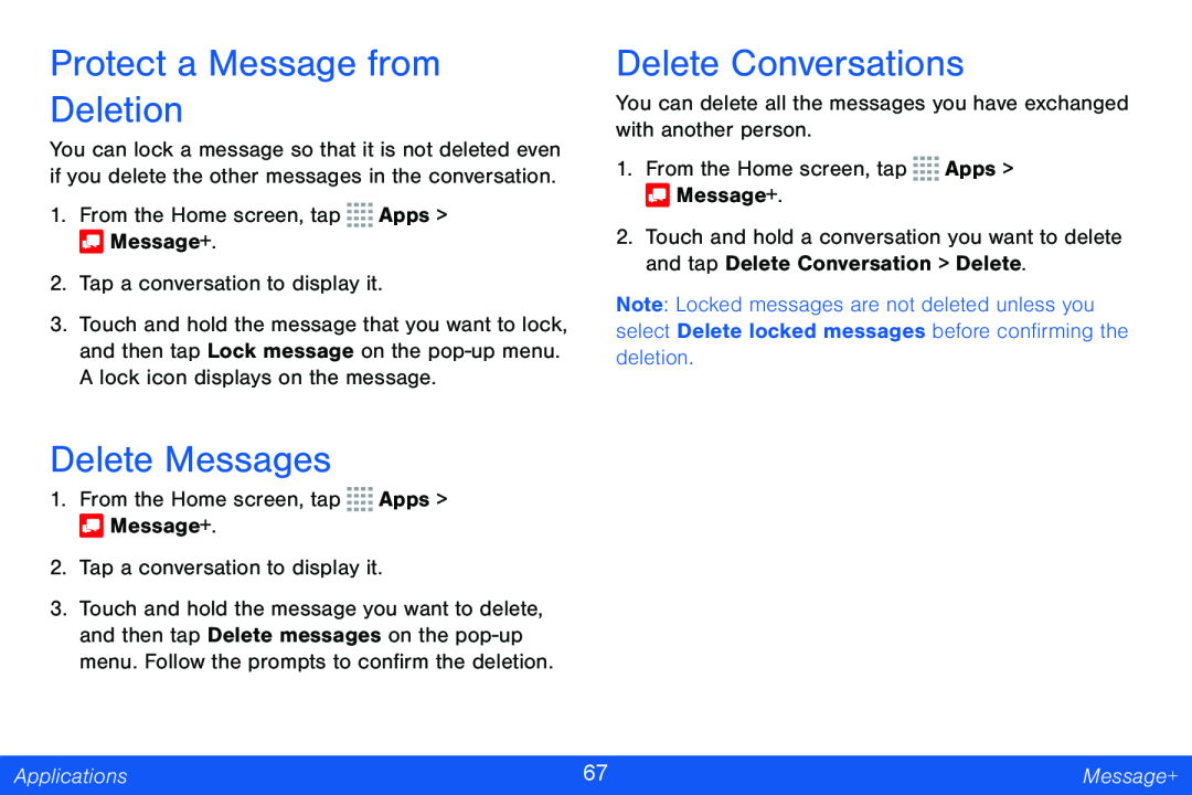 Protect a Message from Deletion Delete Messages