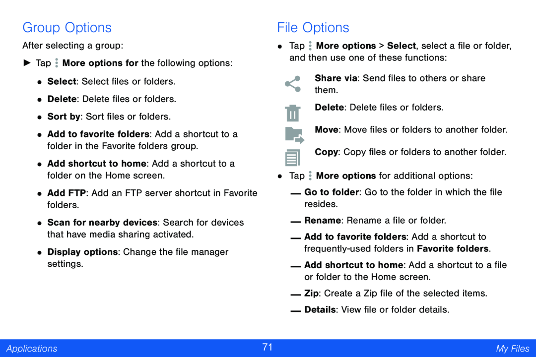 Group Options File Options