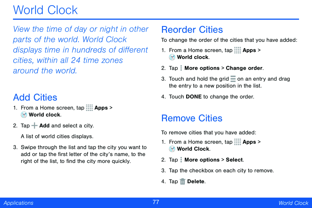 Reorder Cities Add Cities