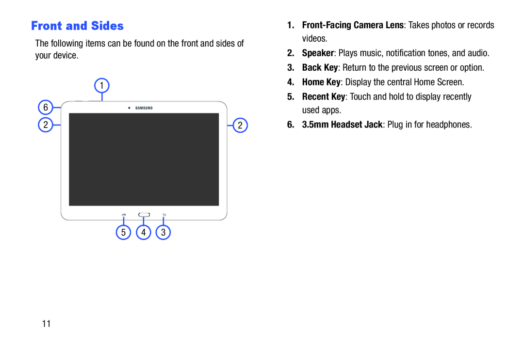 Front and Sides Galaxy Tab 4 10.1 Wi-Fi