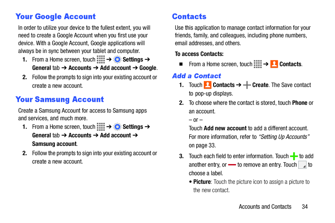 Your Samsung Account Galaxy Tab 4 10.1 Wi-Fi