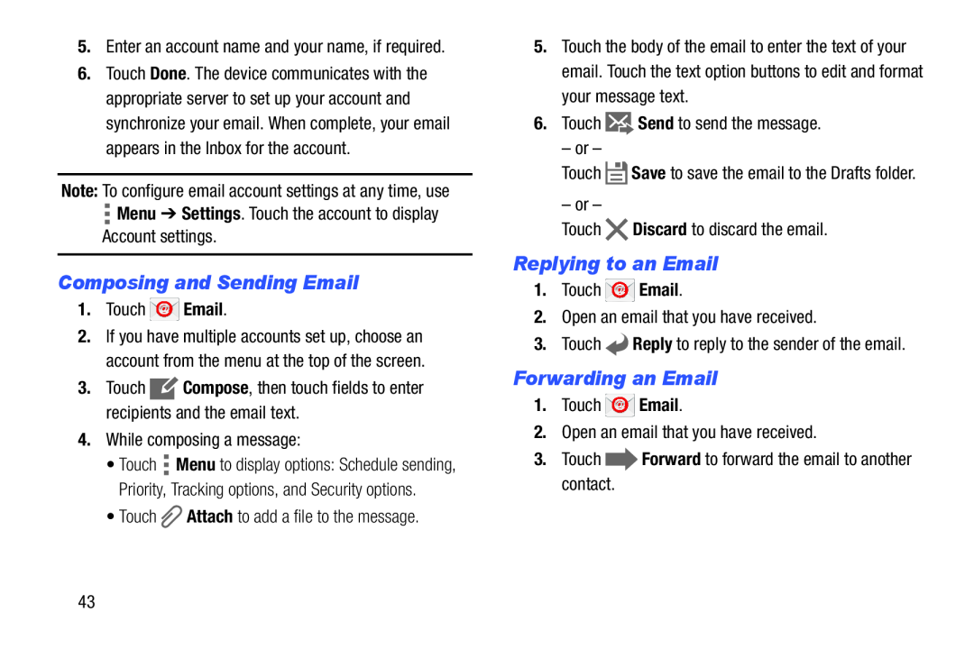 Composing and Sending Email Replying to an Email