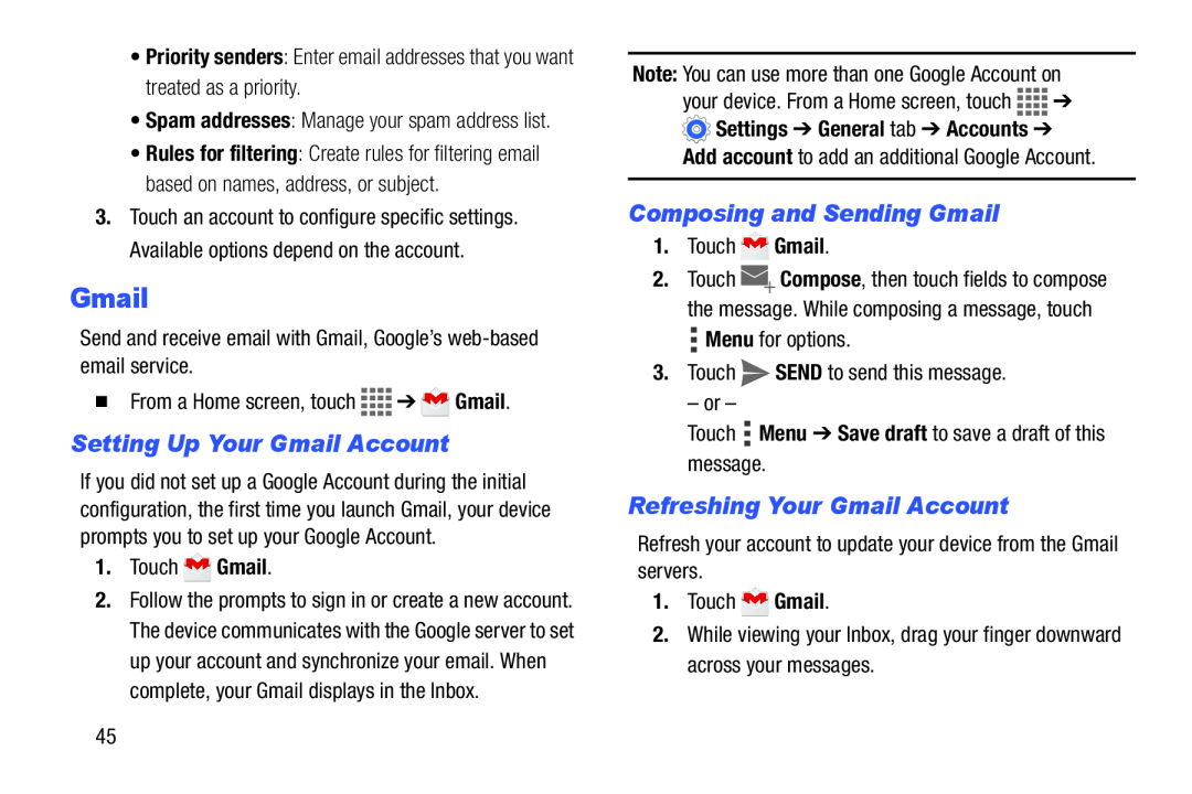 Setting Up Your Gmail Account Composing and Sending Gmail