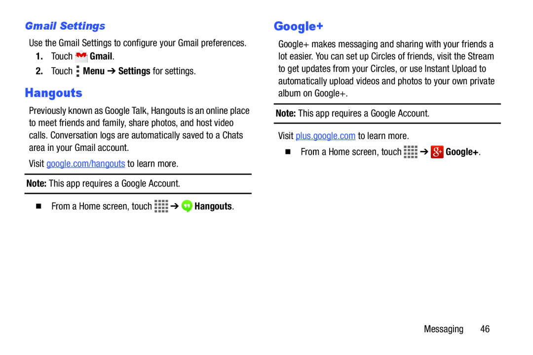 Gmail Settings Hangouts