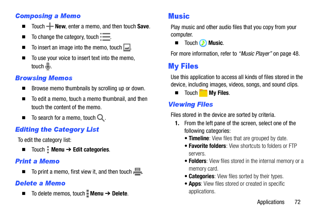 Editing the Category List Galaxy Tab 4 10.1 Wi-Fi