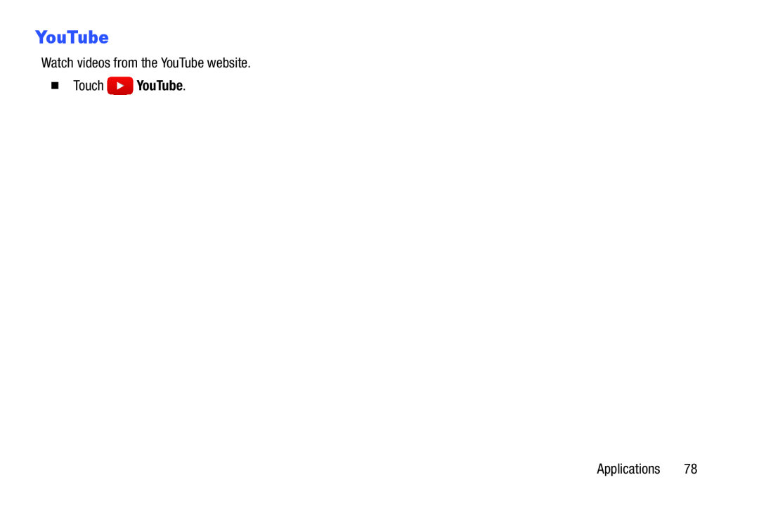 Touch YouTube YouTube