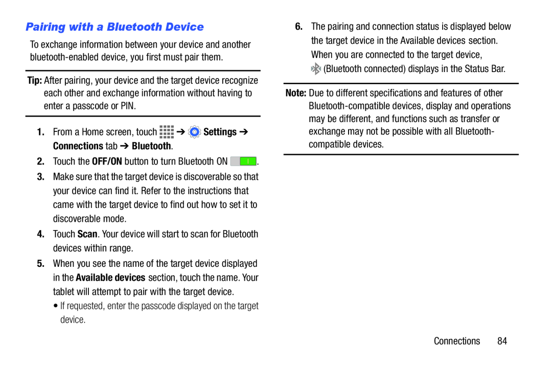 Pairing with a Bluetooth Device