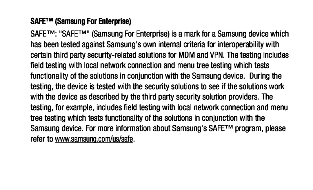SAFE™ (Samsung For Enterprise) Galaxy Tab 4 10.1 Wi-Fi
