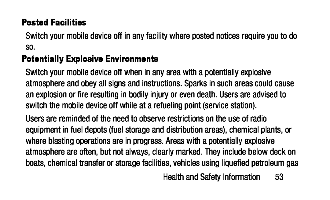 Posted Facilities Potentially Explosive Environments