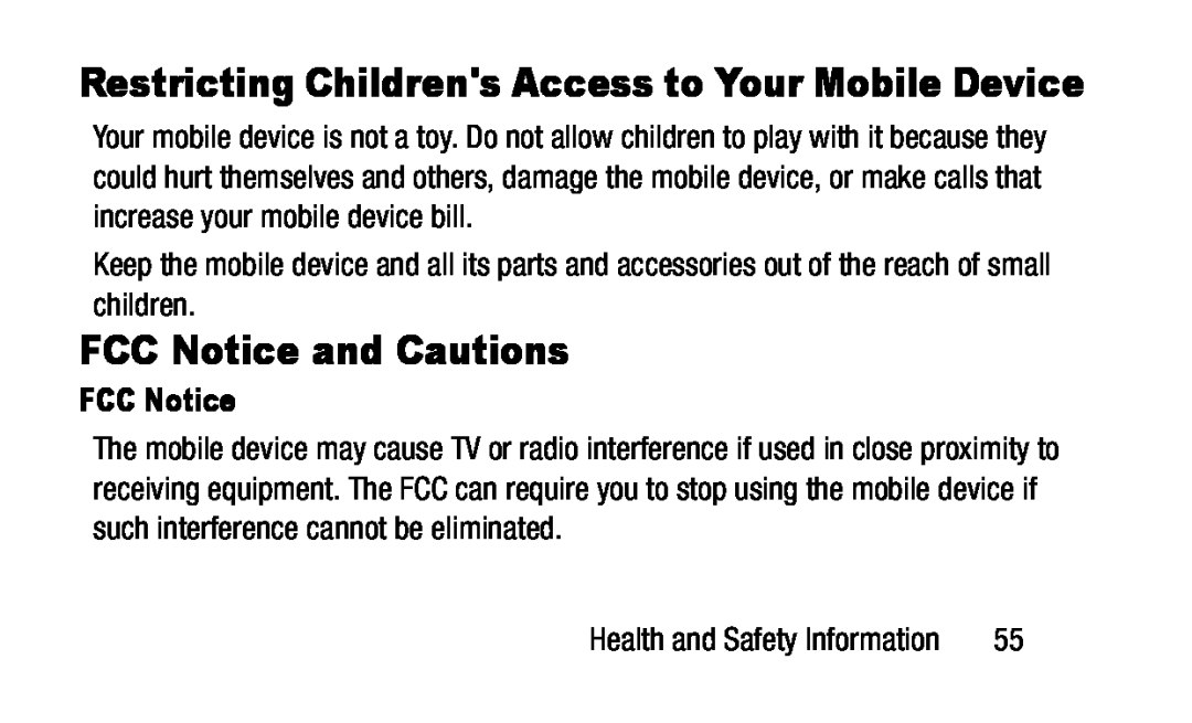 FCC Notice FCC Notice and Cautions