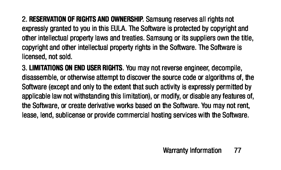 RESERVATION OF RIGHTS AND OWNERSHIP Galaxy Tab 4 10.1 NOOK Wi-Fi